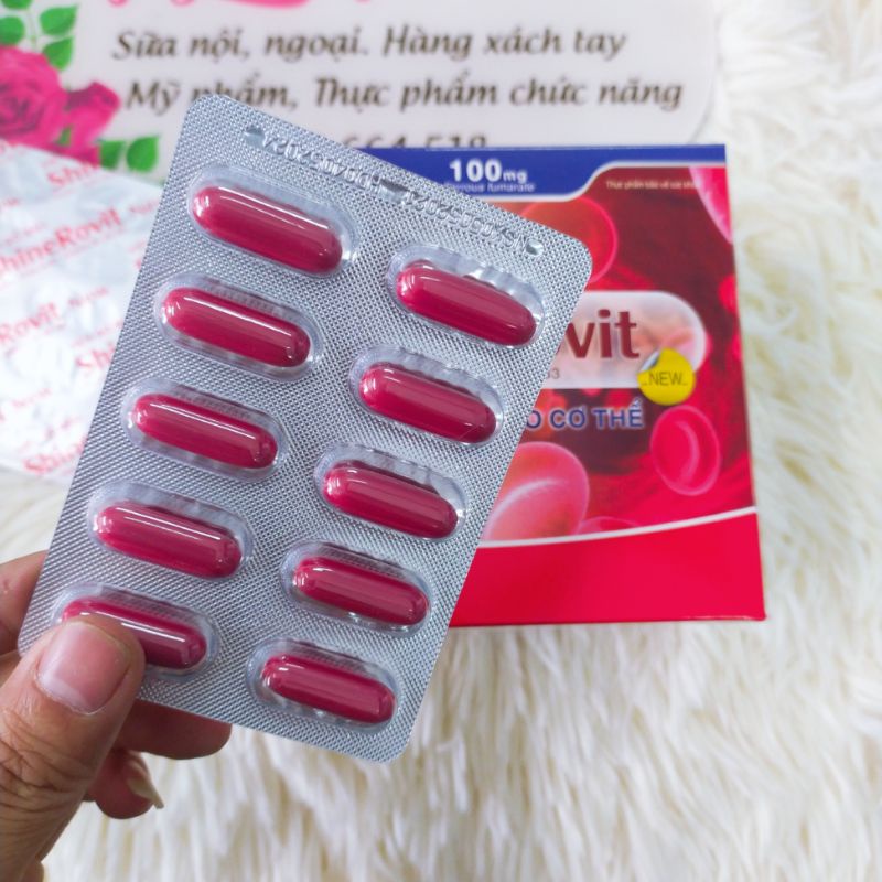 Viên uống bổ máu SHINE ROVIT- Bổ sung sắt cho cơ thể hộp 100 viên-ATPMC
