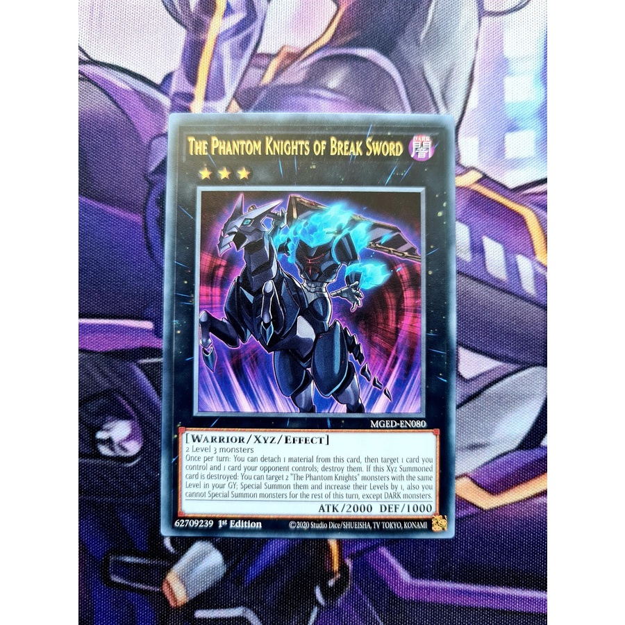 [ ĐỖ LẠC SHOP ] Thẻ Bài Yugioh Monster The Phantom Knights of Break Sword - MGED-EN080 - Rare 1st Edition