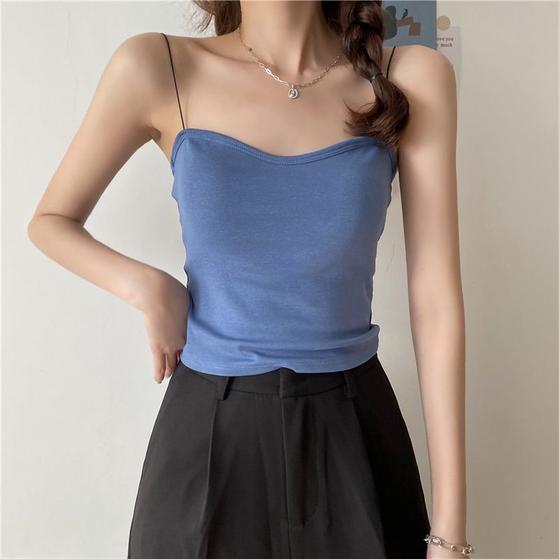 Áo bra quây hai dây sợi bún chất cotton nhẹ mát 6602