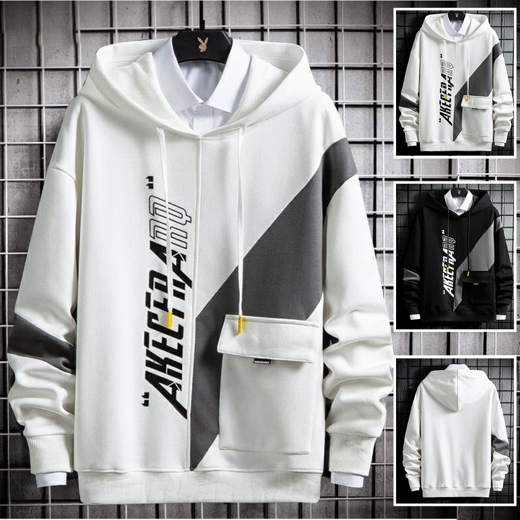 Áo Hoodies Nỉ Nam Thu Đông AKECTRARQ Mũ Trùm Đầu Phối Túi Hàn Quốc ZENKODLMEN AO TOP NAM 90000145