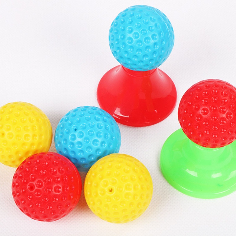 Bộ đồ chơi đánh golf vào lỗ màu xanh lá với bánh xe bằng nhựa cho trẻ em vui chơi thể thao ngoài trời