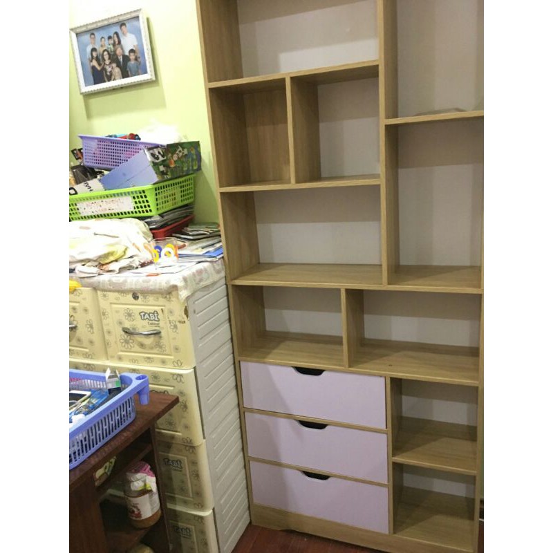 Tủ sách gỗ kiêm vách ngăn, tủ sách văn phòng hiện đại DH-BGK2019 | BigBuy360 - bigbuy360.vn