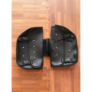 Túi da đôi kẹp sườn độ các dòng xe classic