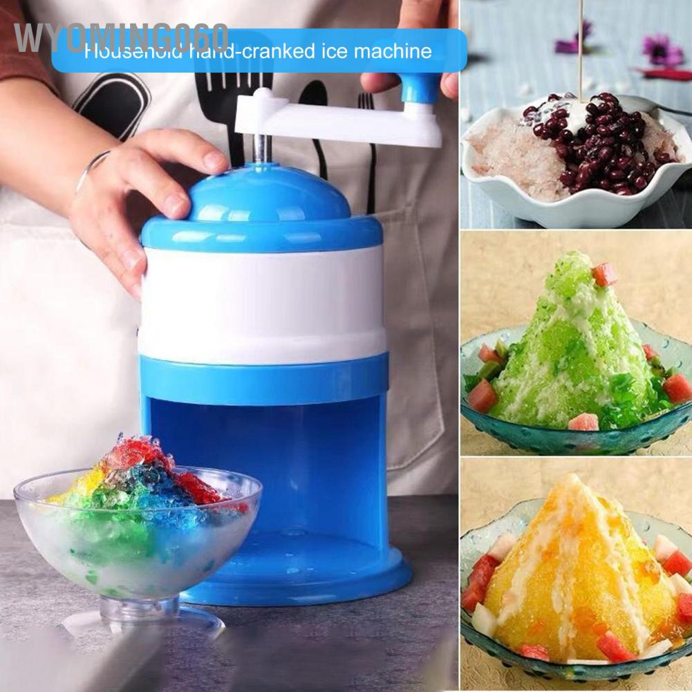 Wyoming060 Mini Ice Shaver Handheld Portable Manual Crusher Shaved Machine for Household