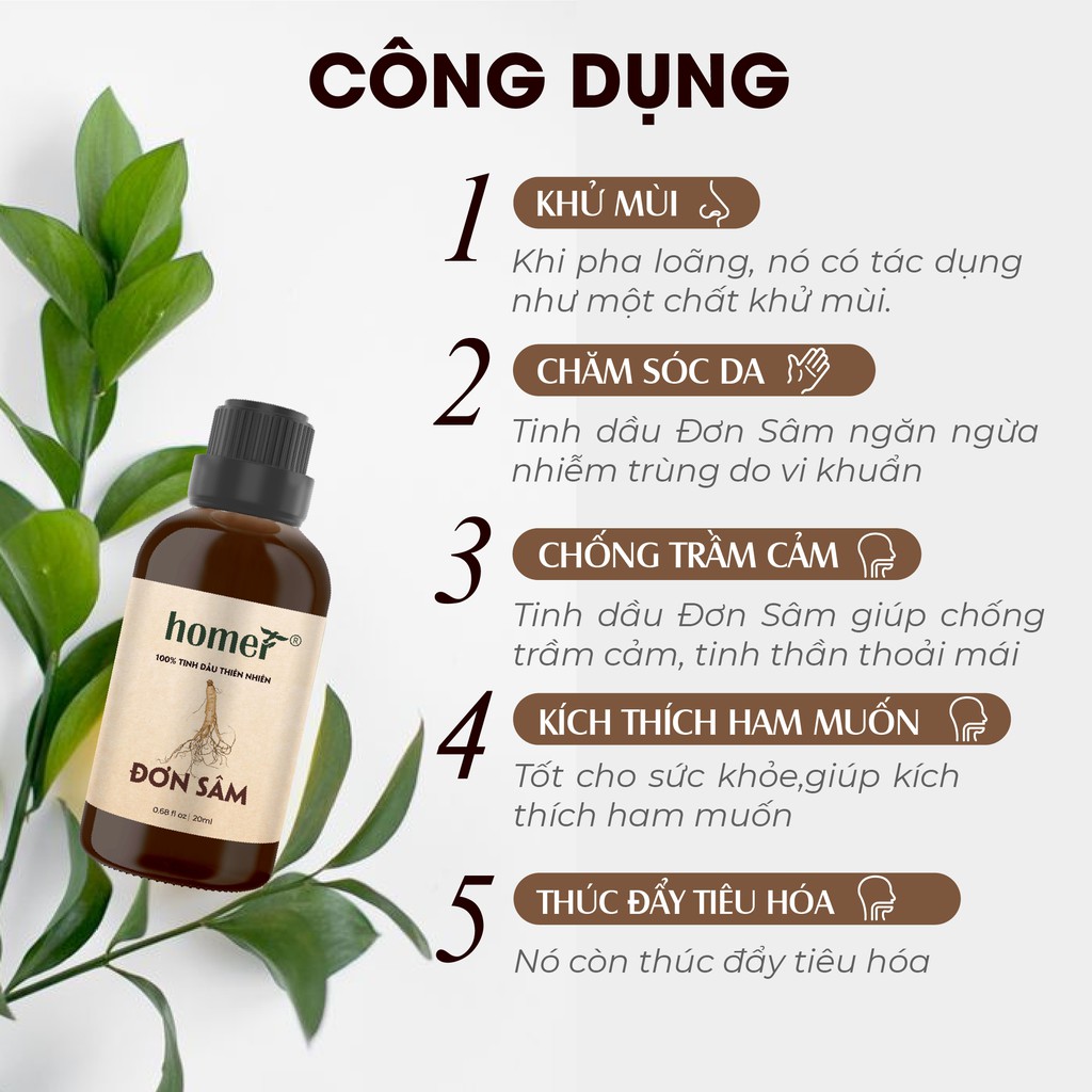 Tinh dầu Đơn Sâm Homer - Clary Sage Essential Oil -  đạt chuẩn chất lượng kiểm định