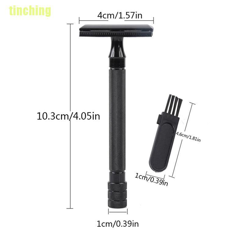 Dao Cạo Râu Cổ Điển An Toàn Điều Chỉnh Được Kèm Cọ Nhỏ Cho