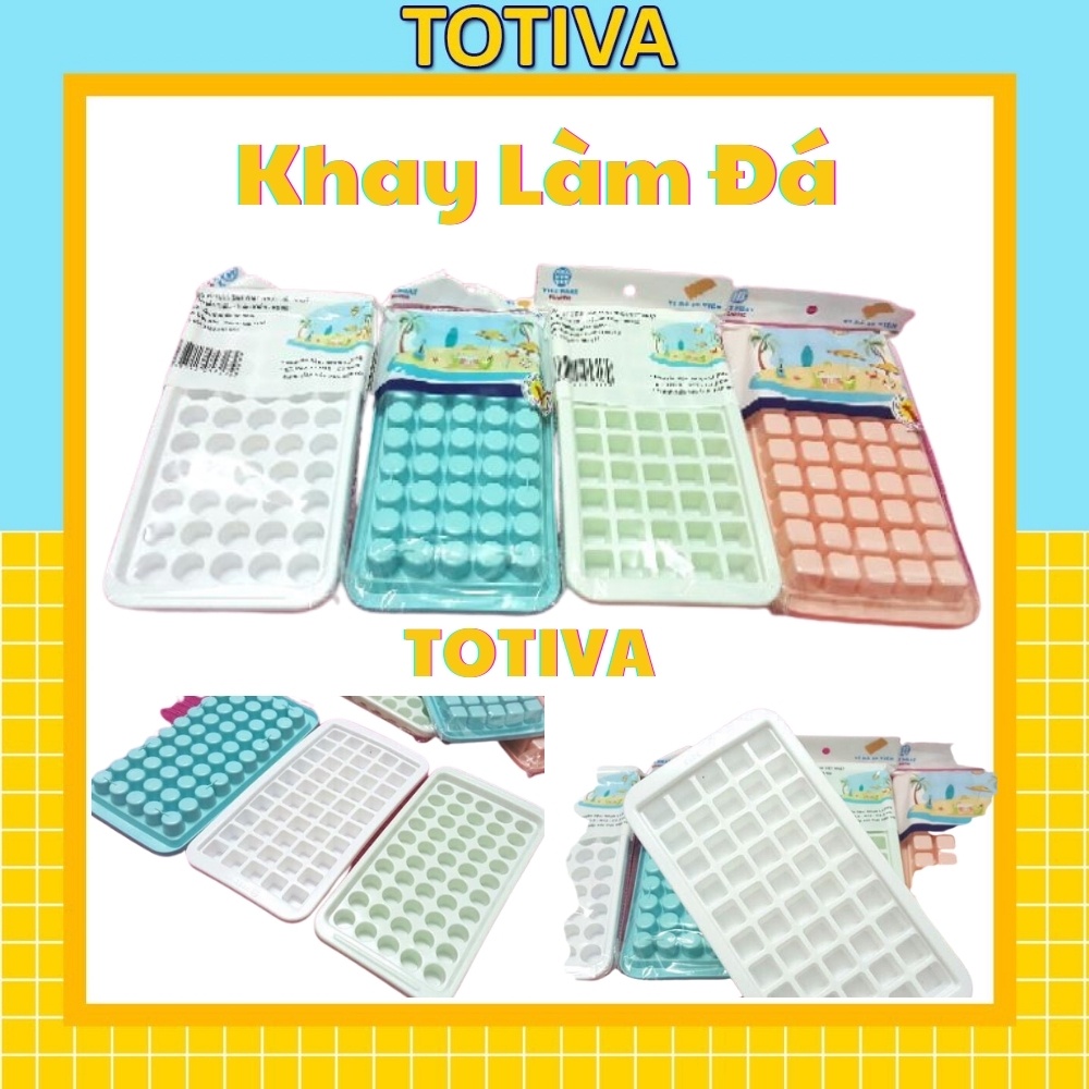 Khay làm đá Totiva Khay làm đá viên 50 lỗ ms 6975-6976 , khuôn thạch rau câu 50 viên khuôn kẹo dẻo nhựa Việt Nhật