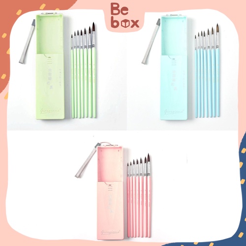 📌 Bộ 7 cọ vẽ màu nước Giorgione lông nhận tạo màu pastel📌