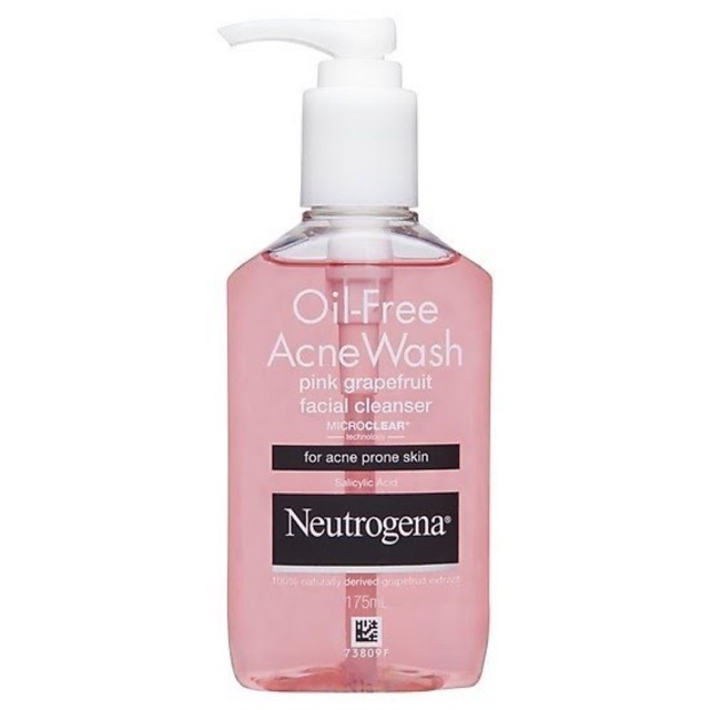 Sửa rửa mặt hỗ trợ sạch mụn Neutrogena Oil Free Acne Wash Pink Grapefruit Facial Cleanser 175ml