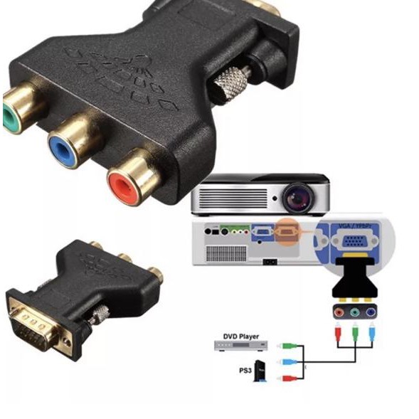 Bộ chuyển đổi từ cổng RCA sang VGA 3 RCA 15Pin ✶ | BigBuy360 - bigbuy360.vn