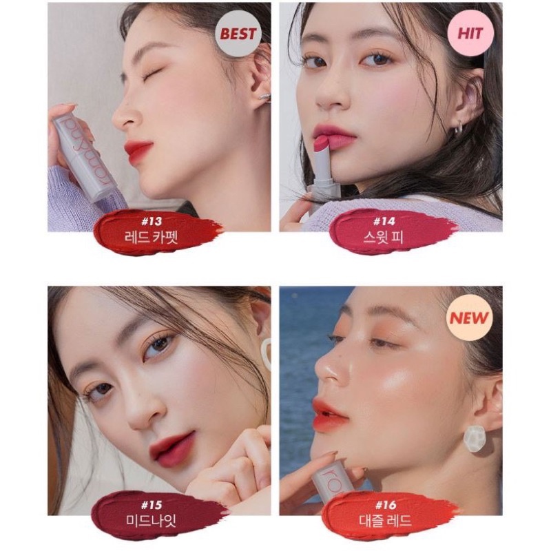 Son thỏi Romand New Zero Matte Lipstick 3g màu 21 22 23