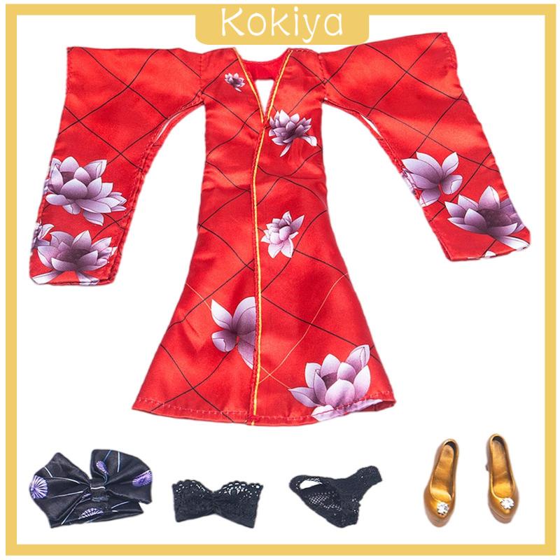 Mô hình trang phục Kimono Nhật Bản cho búp bê 12"