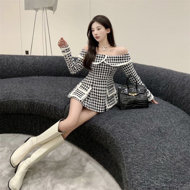 𝐎𝐑𝐃𝐄𝐑. Áo Trễ Vai Zicza Dạ Tweed Siêu Dày