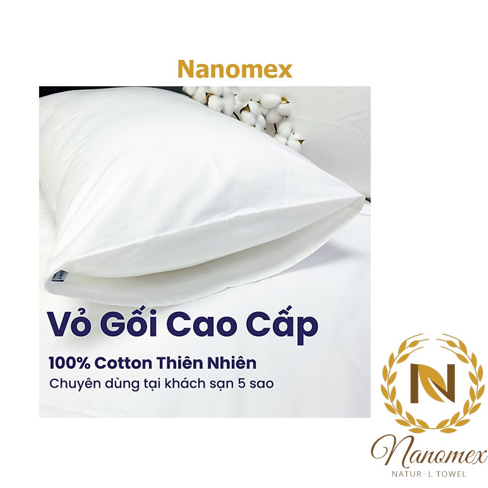 Vỏ gối nằm 35x50 chống thấm tuyệt đối, bảo vệ gối Nanomex chất lượng cao cấp