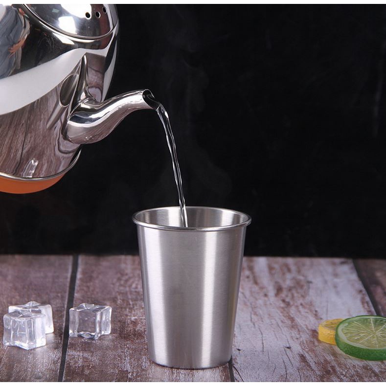 Cốc Uống Bia / Cà Phê / Trà Sữa Bằng Thép Không Gỉ Tiện Dụng Cho Nhà Bếp