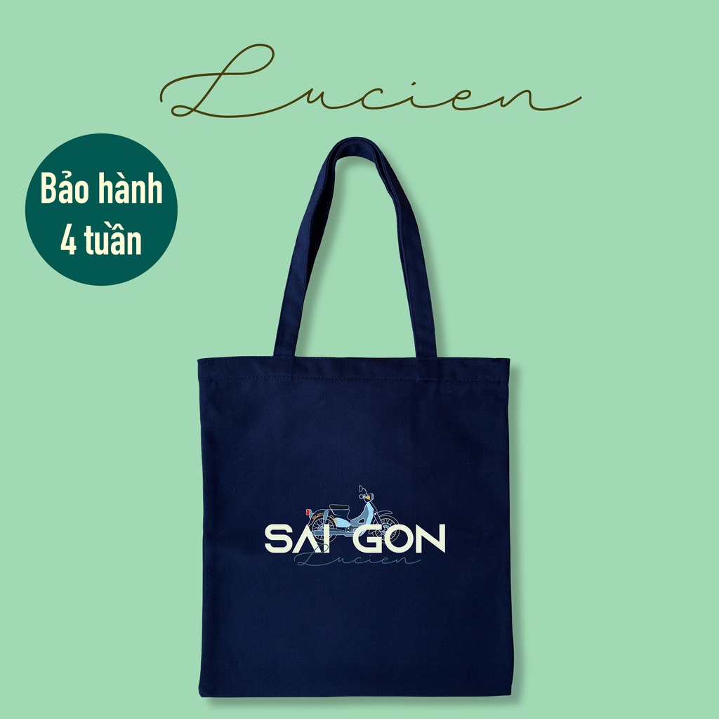 Túi tote vintage nữ “Saigon-Cub” Lucien có khoá kéo và túi con thời trang ulzzang vintage Hàn Quốc đi học đi làm đi chơi