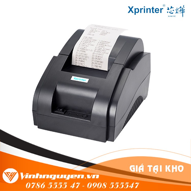 Máy in bill tính tiền Xprinter 58iih + 05 cuộn giấy in bill