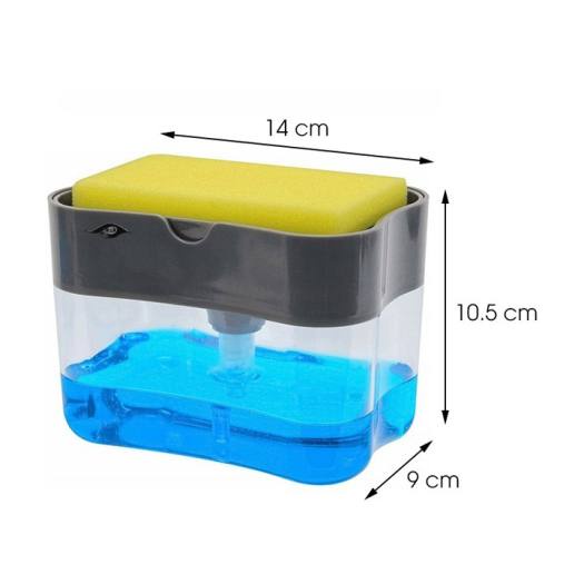 Hộp Đựng Nước Rửa Chén Tự Động Tạo Bọt 2in1 Tiện Lợi, Hộp Đựng Nước Rửa Chén Tạo Bọt Tặng Kèm Miếng Bọt Biển