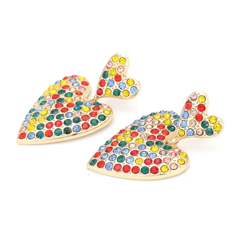 Đôi Khuyên Tai Dài Hình Trái Tim Phong Cách Vintage Thời Trang Cho Nữ