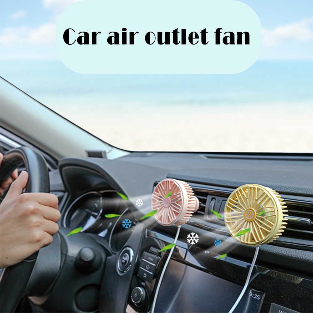 Quạt Làm Mát Với 3 Tốc Độ Điều Chỉnh Gắn Quạt Mini Ô Tô Quạt Gắn cửa gió điều hòa ô tô quạt kẹp cửa gió máy lạnh xe hơi