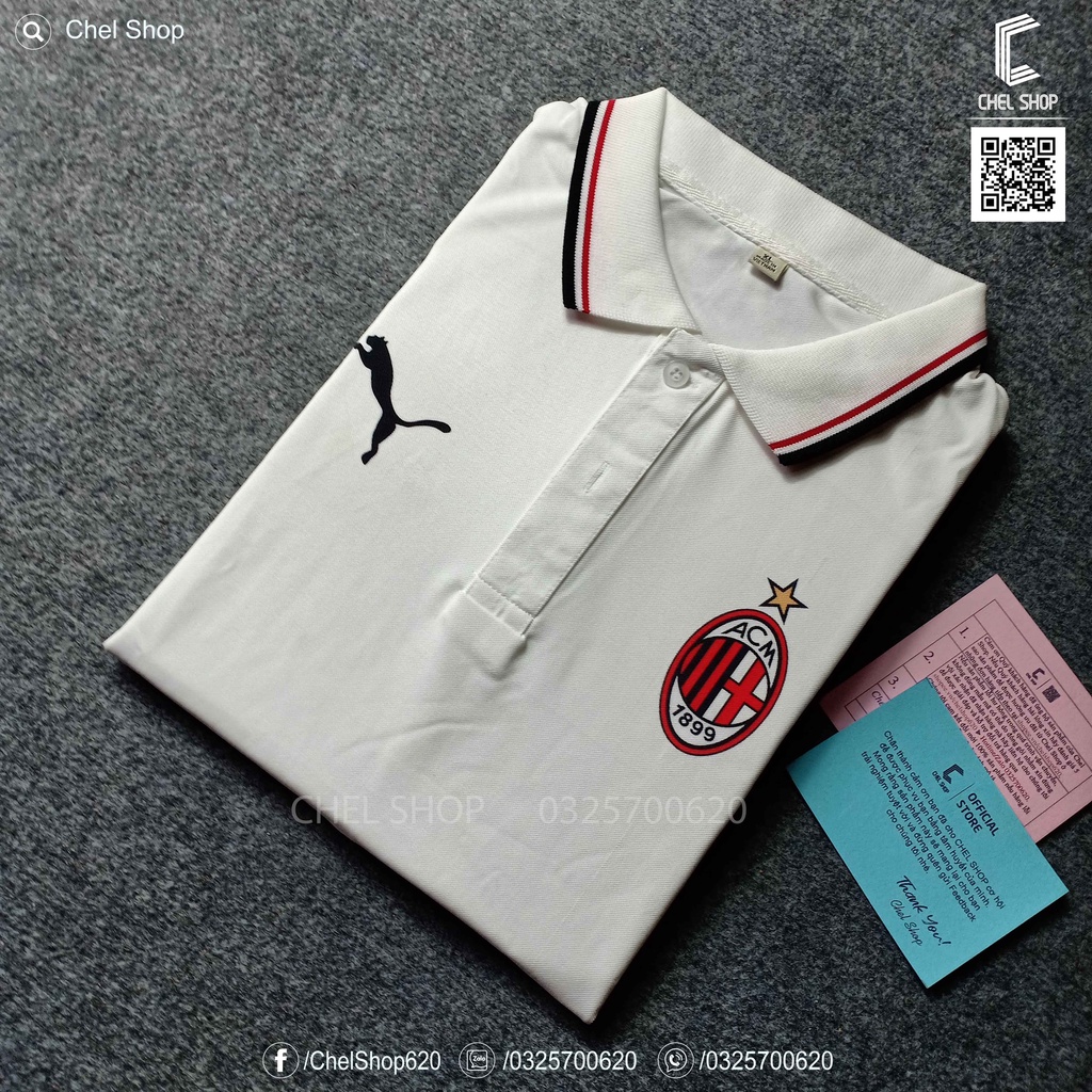 Áo polo 2V cao cấp AC Milan [ẢNH THẬT]