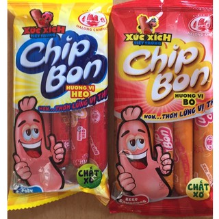 Xúc xích tiệt trùng chipbon hạ long túi 5 cây x 18g