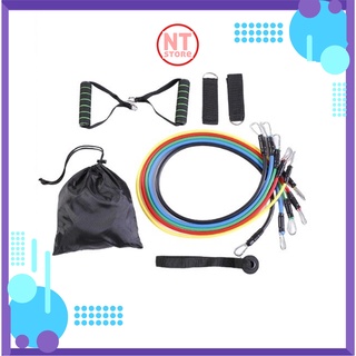Dây kháng lực ngũ sắc tập gym tại nhà, bộ 5 dây đàn hồi tập body đỉnh cao, hoàn hảo NTstore