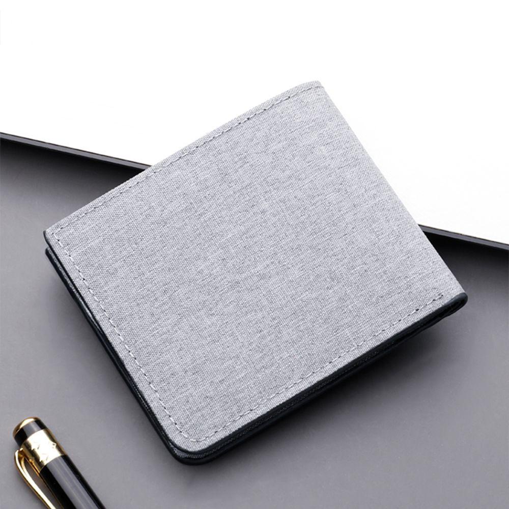 Ví Ngắn Đựng Thẻ Vải Canvas Cỡ Nhỏ Thời Trang 2022 Cho Nam Giá Đỡ
