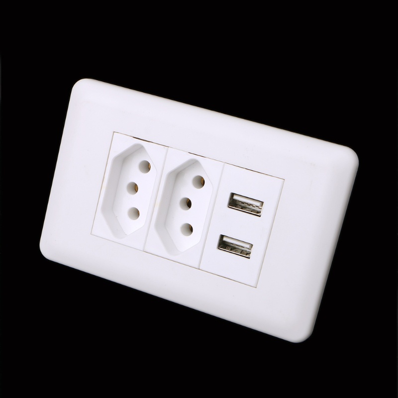 Tường WER 15AỔ Cắm Điện Hai Cổng USB 5V 2V Tiện Dụng