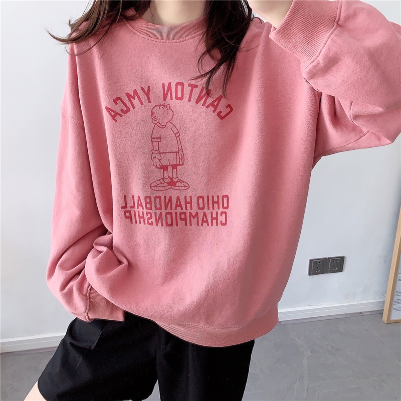 NRVP Áo thun dáng rộng thời trang Hàn Quốc đơn giản cá tính cho nữ