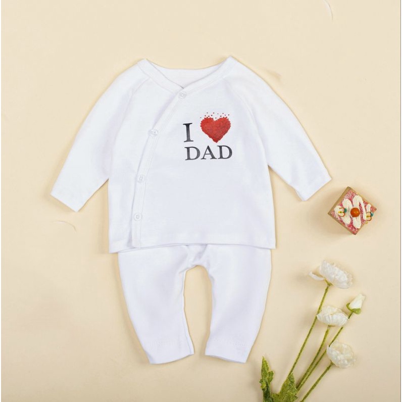 Bộ quần áo tay dài sơ sinh Bunny chất cotton Hàn cho bé 3-10kg (không bao gồm nón vớ)