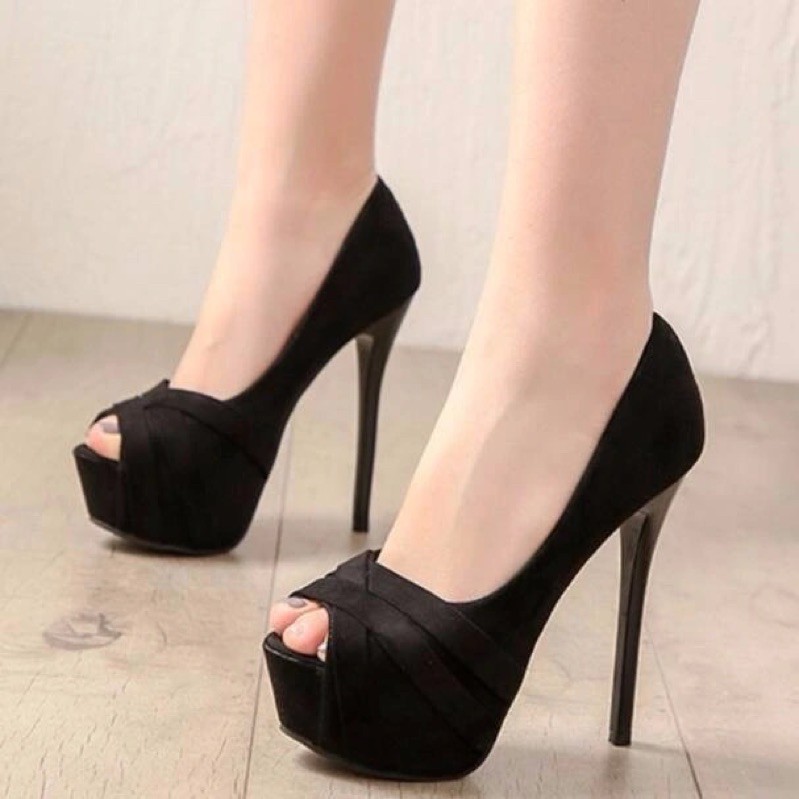 Giày cao gót nữ thời trang 12cm guốc