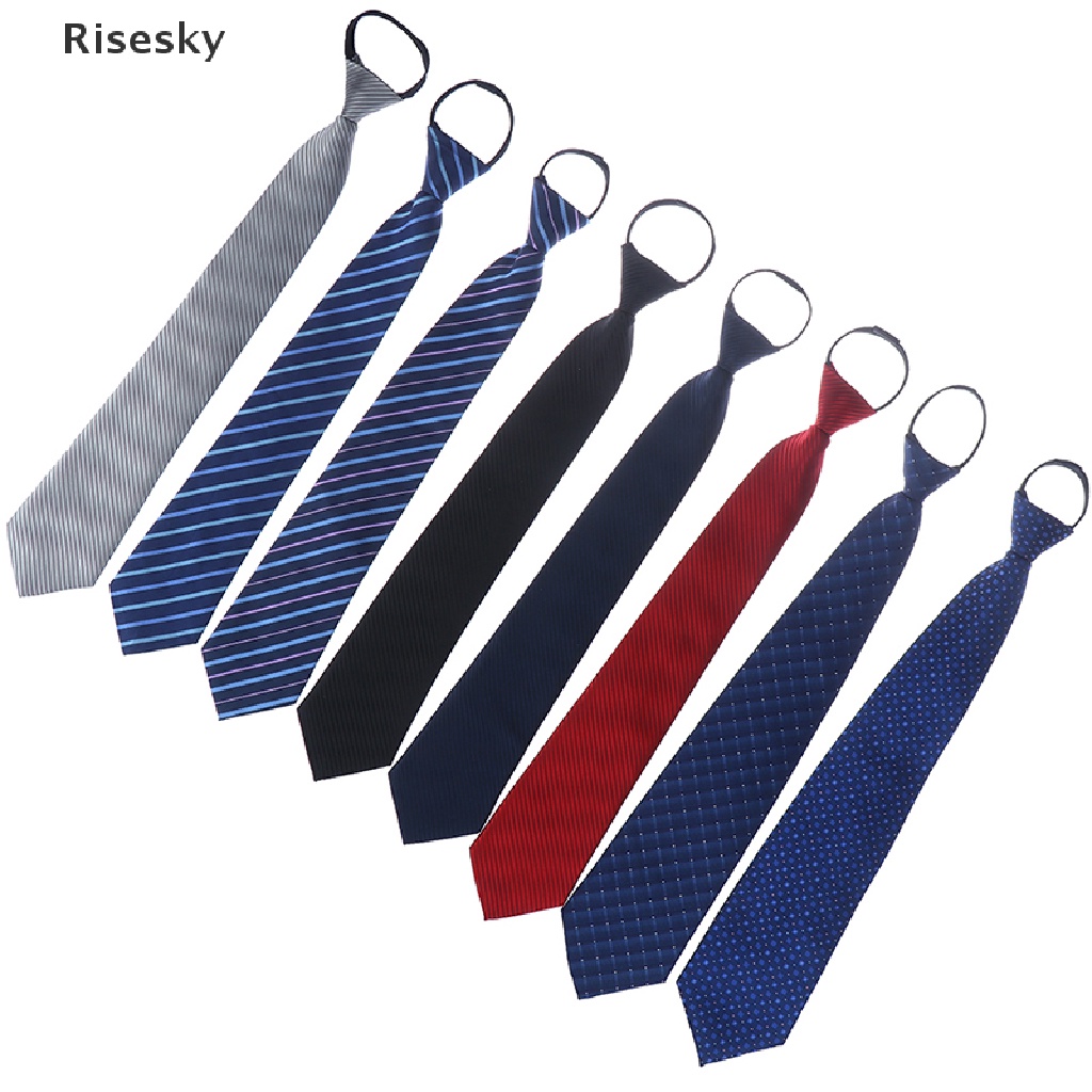 Cà Vạt Sọc Trơn Có Khóa Kéo Thời Trang Công Sở Cho Nam