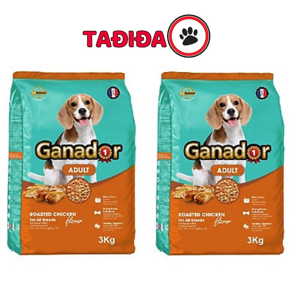 [Mã PET50K giảm Giảm 10% - Tối đa 50K đơn từ 250K] Thức Ăn Hạt Khô Cho Chó Con, Chó Lớn Ganador 400g - Tadida Pet