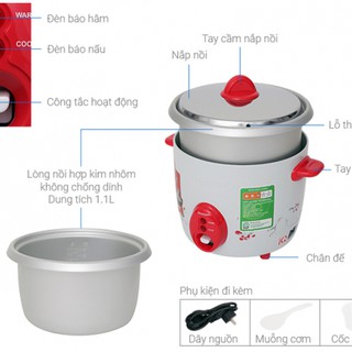 Nồi cơm điện Sharp KSH-211V 1L