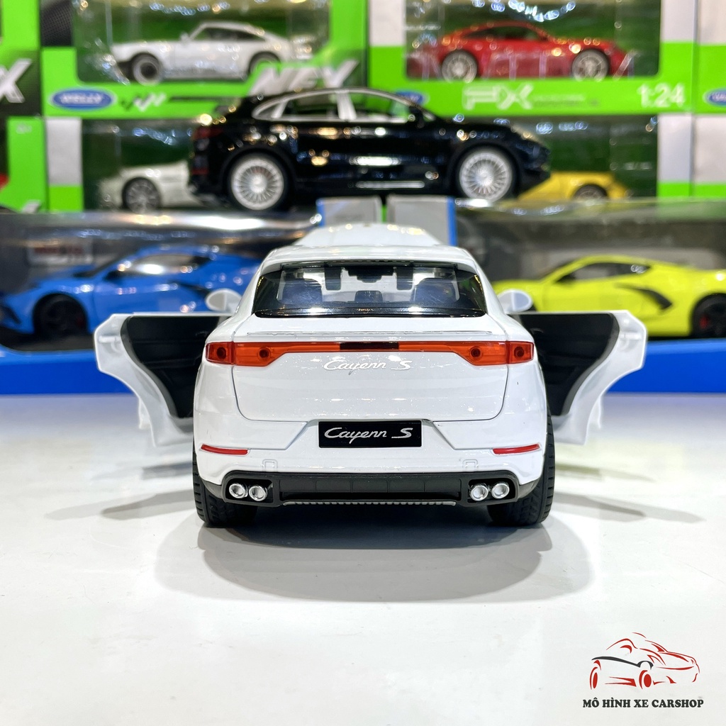 Mô hình xe kim loại Porsche Cayenne S tỉ lệ 1:24 hãng XHD (Đen+Trắng)