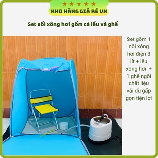 Nồi xông hơi điện 3 lít và lều xông hơi thảo dược tại nhà cho gia đình tiện lợi