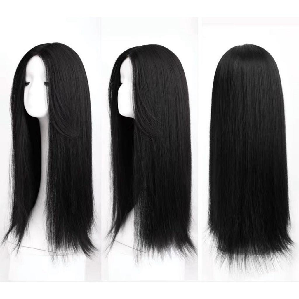 Tóc Giả Nguyên Đầu Hai Mái Hất Thẳng (Tặng Kèm Mũ Lưới) QiQiShop