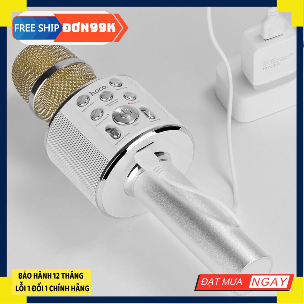 Mic Karaoke tích hợp Loa Bluetooth Hoco BK3 Cho điện thoại, máy tính bảng - BH 12 Tháng Giá rẻ nhất shopee