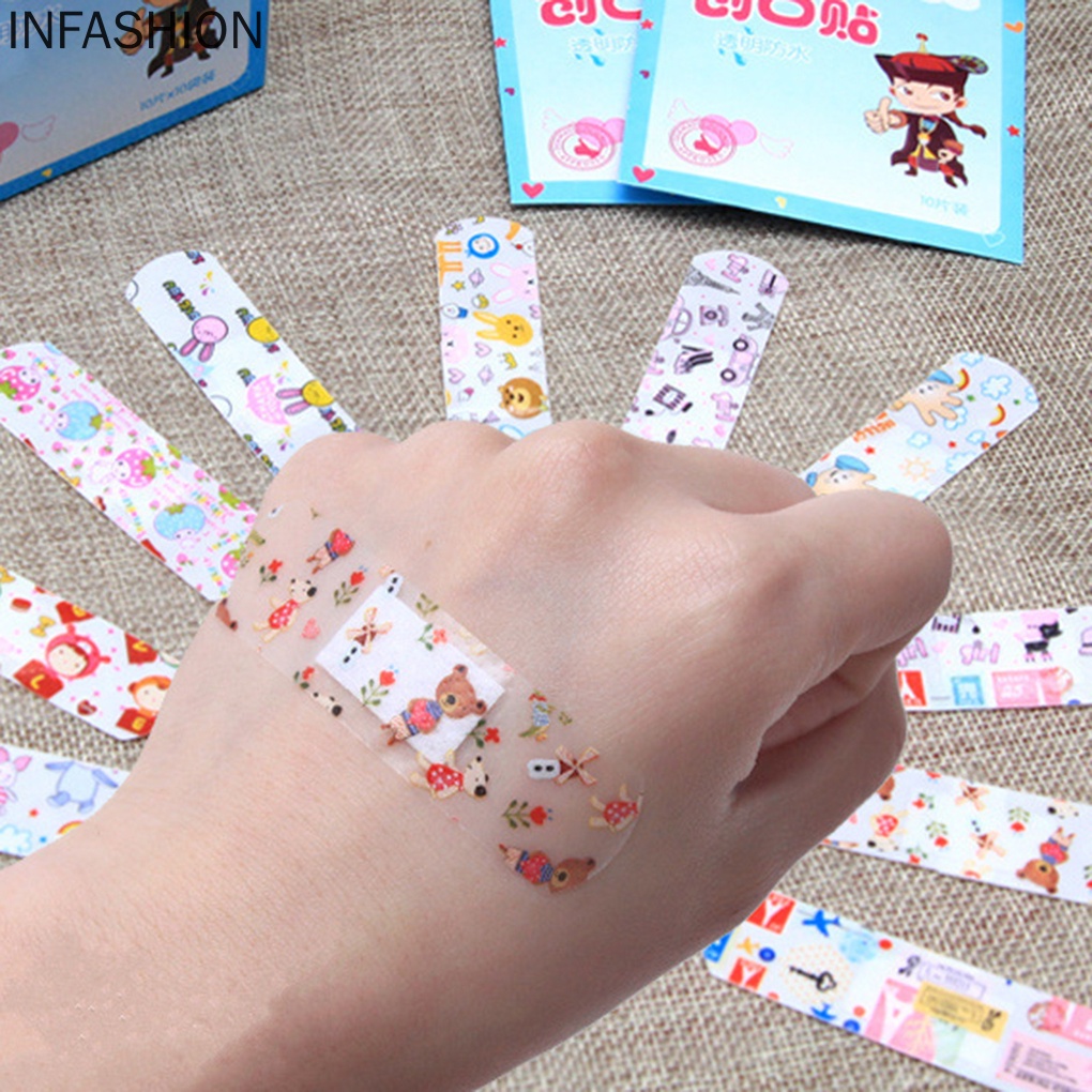 [Hàng mới về] 100 băng keo cá nhân họa tiết hoạt hình cho trẻ em