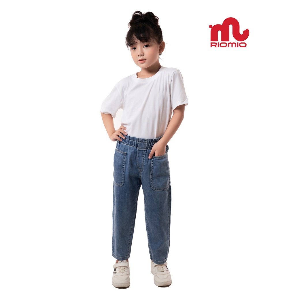 Quần jean bé gái RIOMIO chất liệu Denim Cotton thoải mái, co giãn tốt - RO011