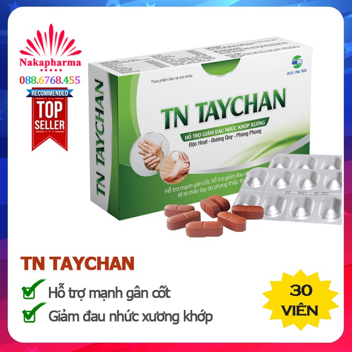 TN TAYCHAN - Hỗ trợ mạnh gân cốt, giảm đau nhức xương khớp, tê bì chân tay do phong thấp, thoái hóa khớp
