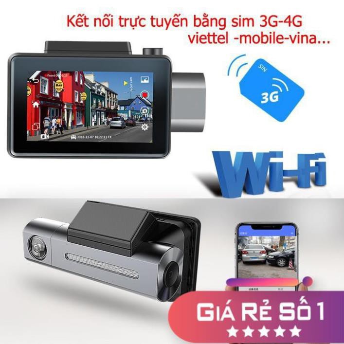 Camera hành trình ô tô kết nối Wifi/3G/GPS/ADAS xem từ xa truyền hình trực tuyến định vị từ xa chính hãng carfu c1 l