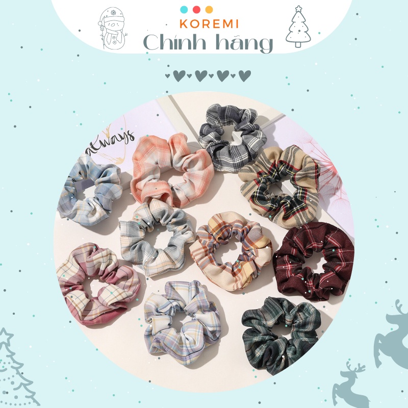 [Tổng kho - Giá sỉ] Cột tóc Vải Scrunchies - dây buộc tóc vải Vintage { Korean HOT trend 2020 style_02}