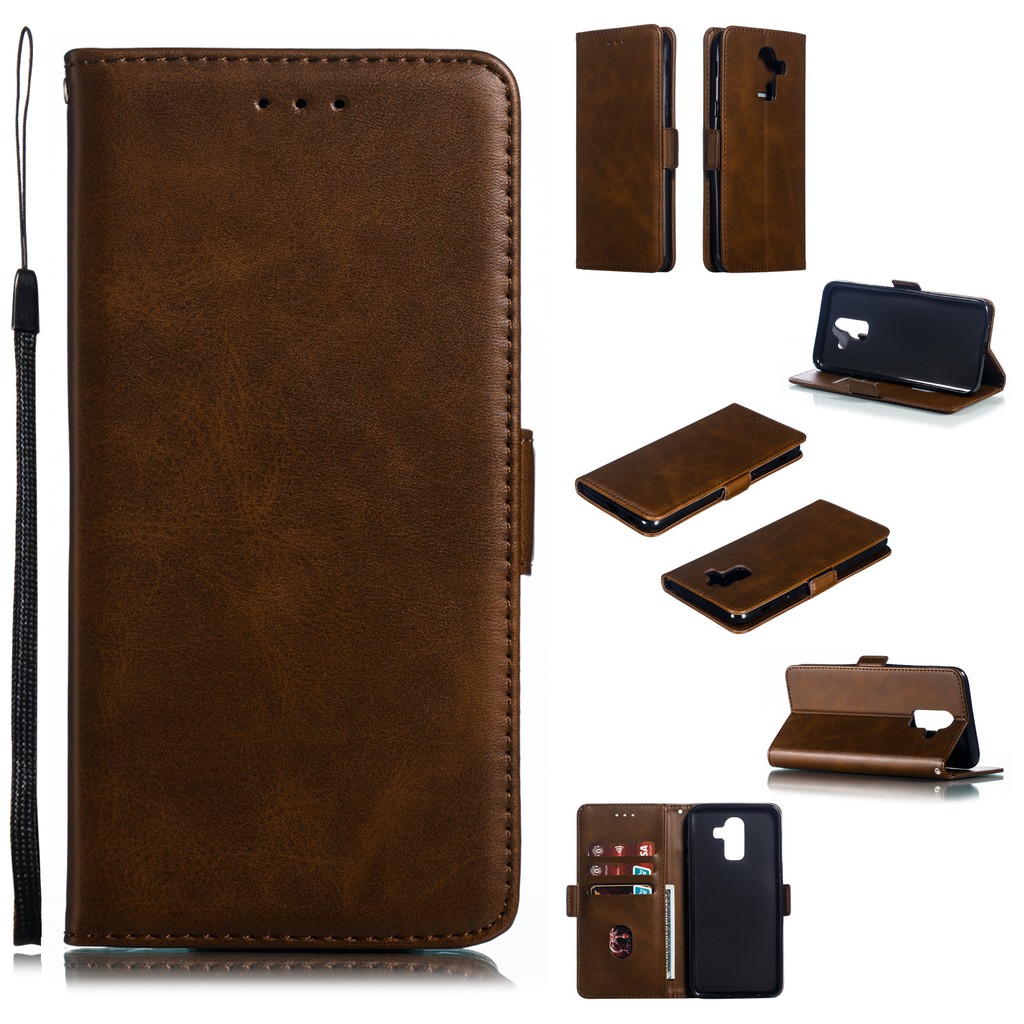 Bao da điện thoại màu trơn cho dòng Samsung J8 (2018) | BigBuy360 - bigbuy360.vn