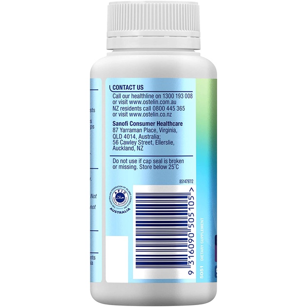 Viên nhai bổ sung vitamin D &amp; Calcium dành cho bé Ostelin 90 viên của Úc