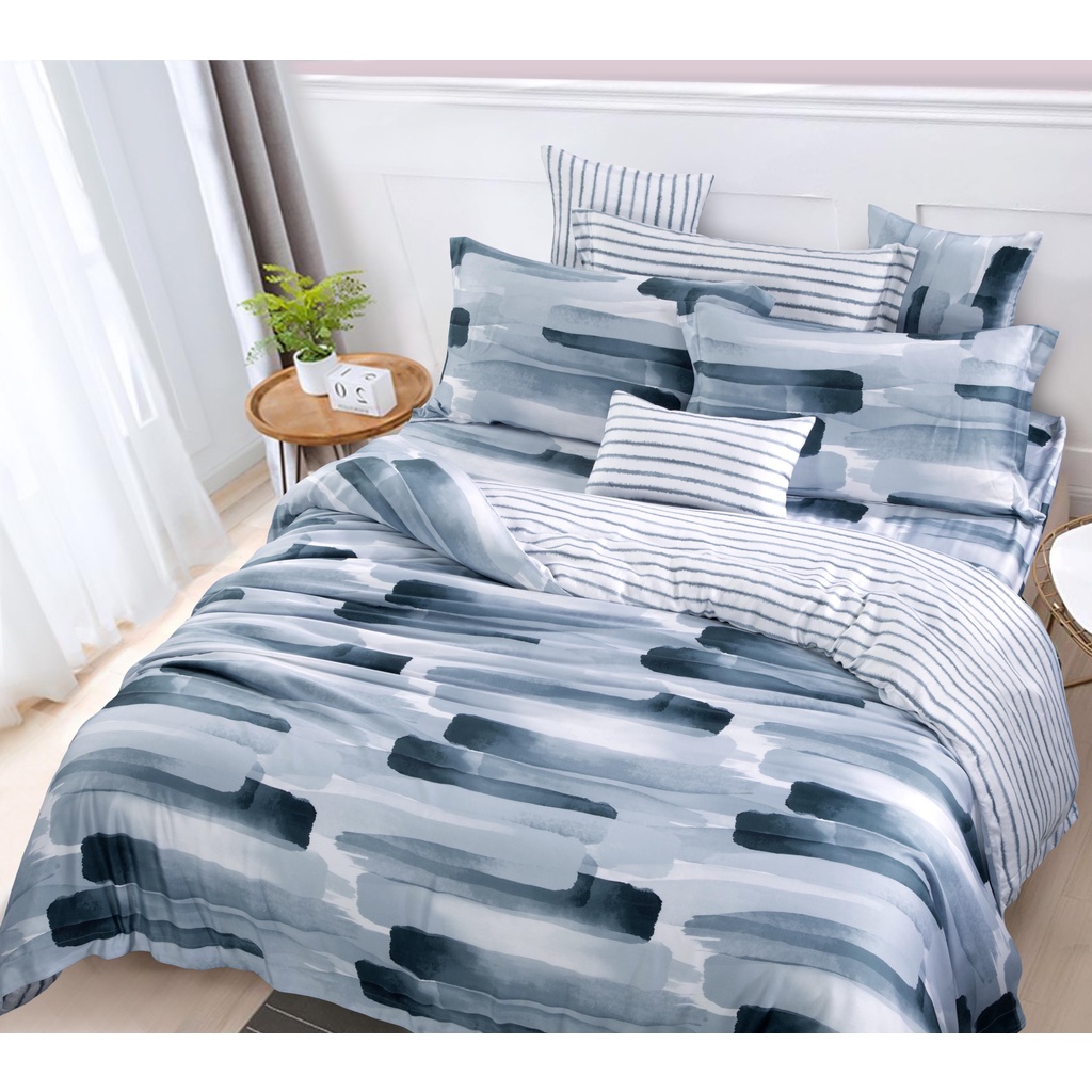 Bộ Chăn Ga và Vỏ Chăn Akemi Uchi Tencel™ Melville Mont, 6 món (King Size)