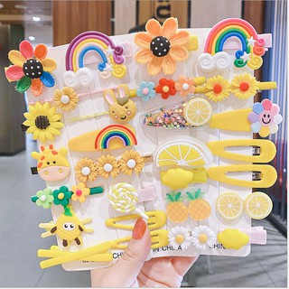 Set 14 kẹp tóc sắc màu cho bé gái