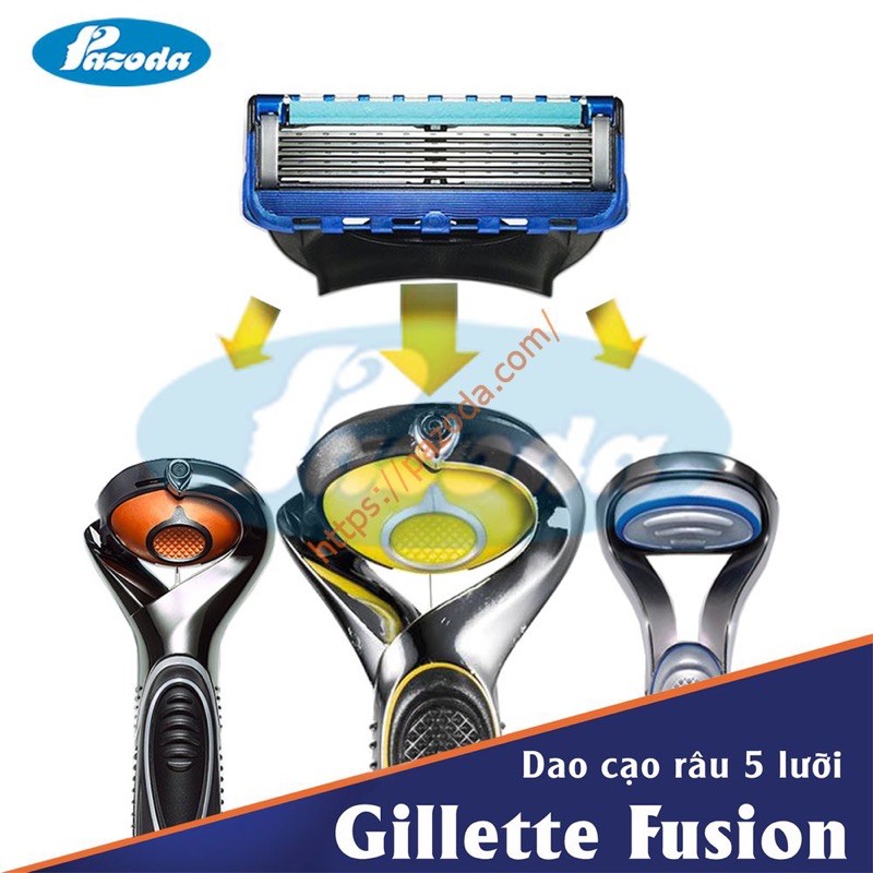 Lưỡi dao cạo râu Gillette Fusion 5+1 Nhật Bản (hộp 4 & 8 lưỡi)