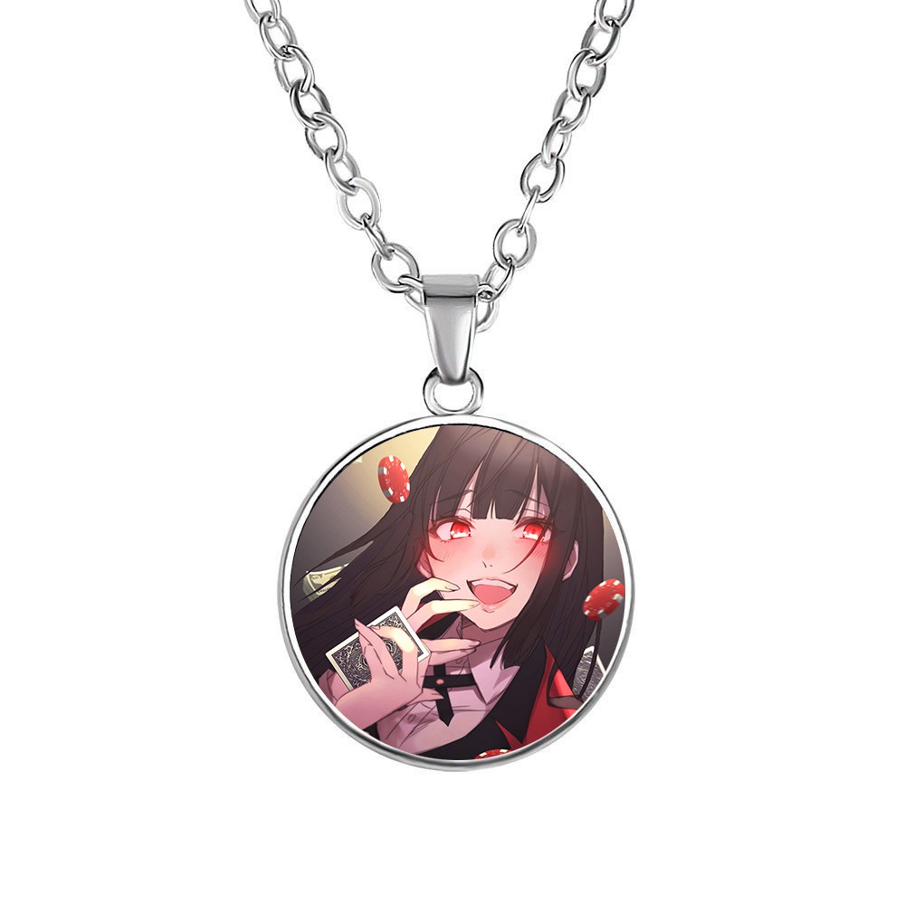 Vòng cổ IN HÌNH Kakegurui Học viện đỏ đen anime chibi xinh xắn quà tặng độc đáo